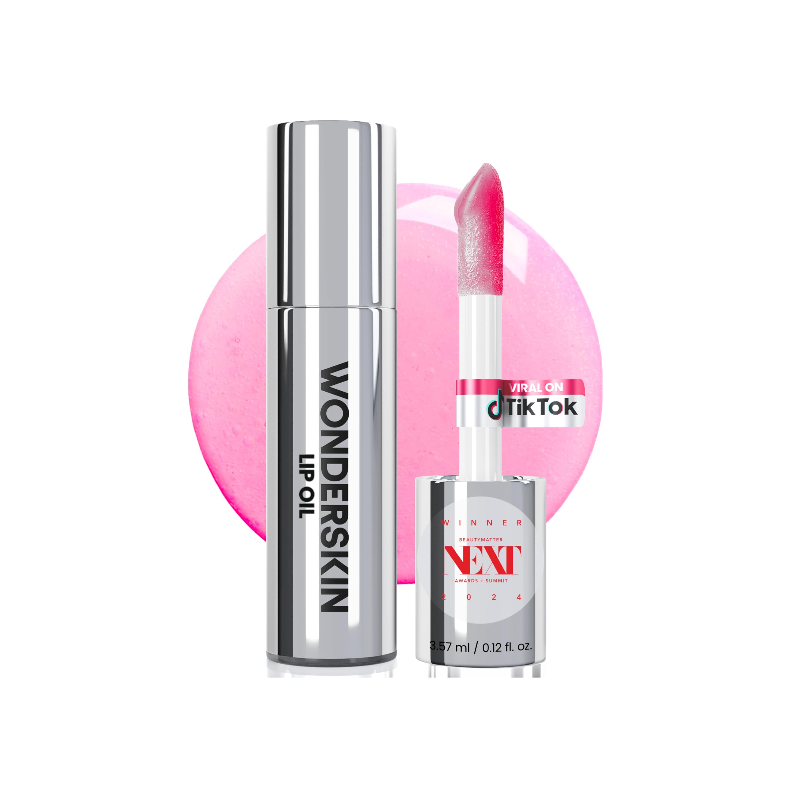 Wonderskin Lip Oil - Lip Rehab Serum Oil, Hydrating and Moisturizing Clear Serum for Dry Lips - Natural, Vegan and Non-sticky (Clear)