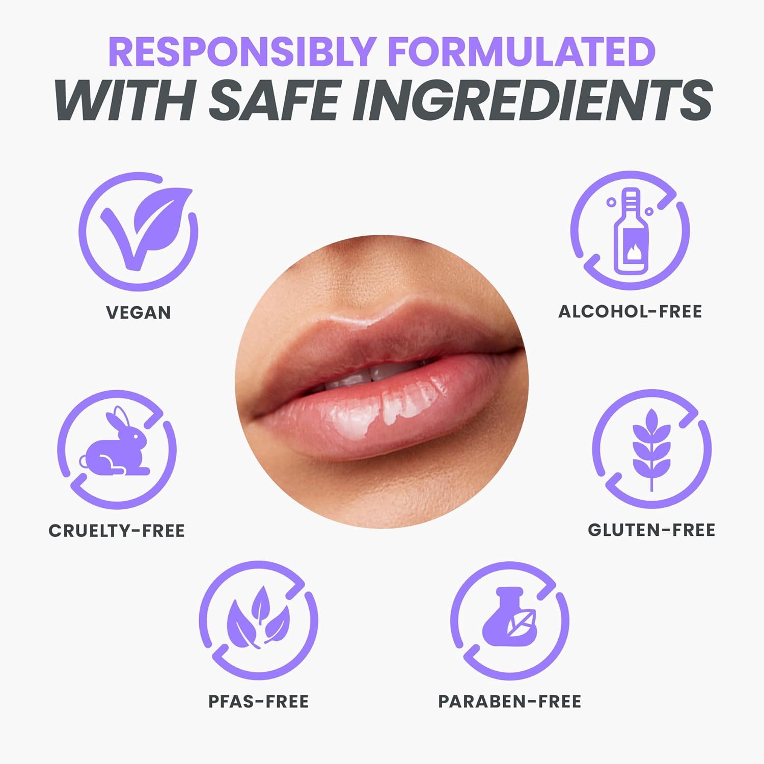 Wonderskin Lip Oil - Lip Rehab Serum Oil, Hydrating and Moisturizing Clear Serum for Dry Lips - Natural, Vegan and Non-sticky (Clear)