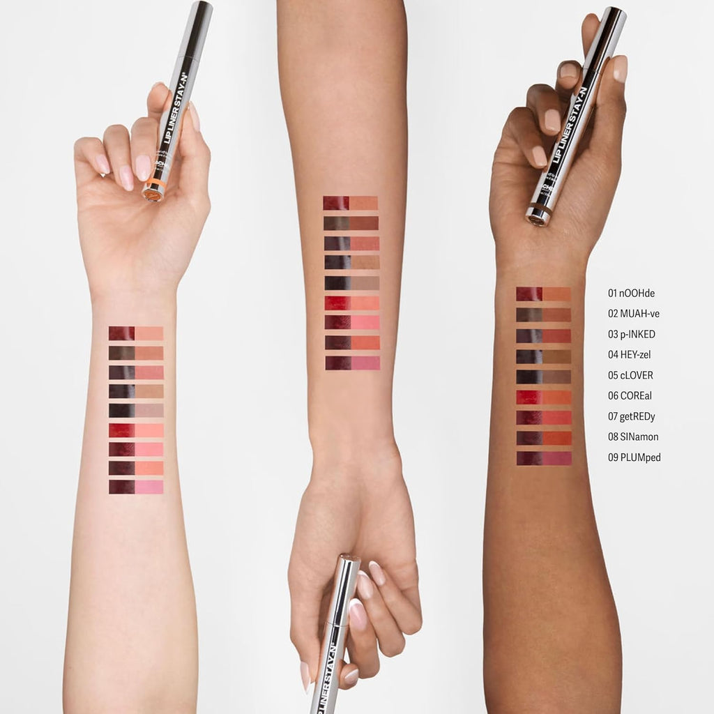 Sacheu Lip Liner STAY-N Peel Off Lip Stain — Long Lasting Waterproof Lip Tint with Hyaluronic Acid & Vitamin E — Transfer Proof Matte Finish, Vegan & Cruelty-Free (p-INKED)