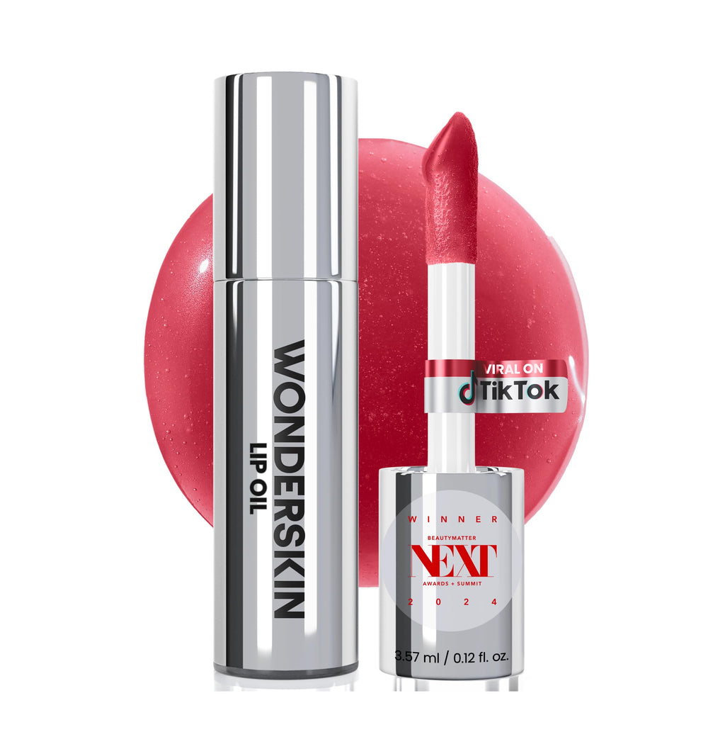 Wonderskin Lip Oil - Lip Rehab Serum Oil, Hydrating and Moisturizing Clear Serum for Dry Lips - Natural, Vegan and Non-sticky (Clear)