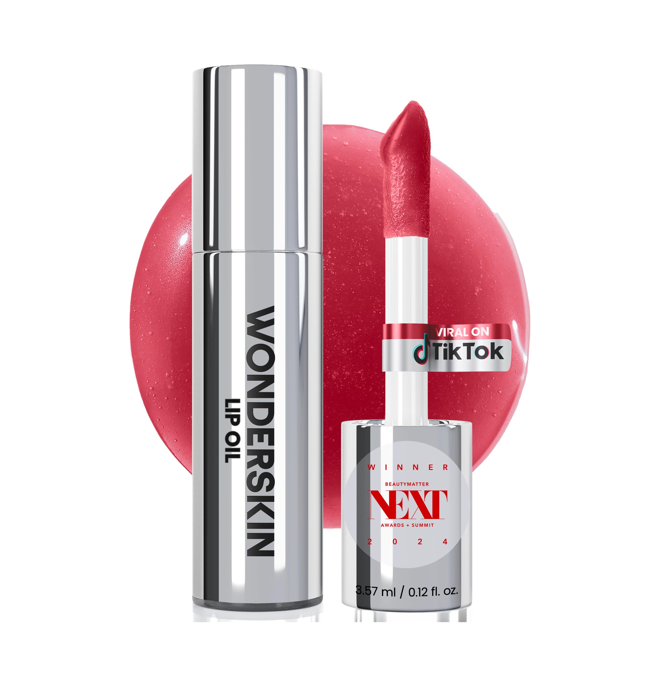 Wonderskin Lip Oil - Lip Rehab Serum Oil, Hydrating and Moisturizing Clear Serum for Dry Lips - Natural, Vegan and Non-sticky (Clear)