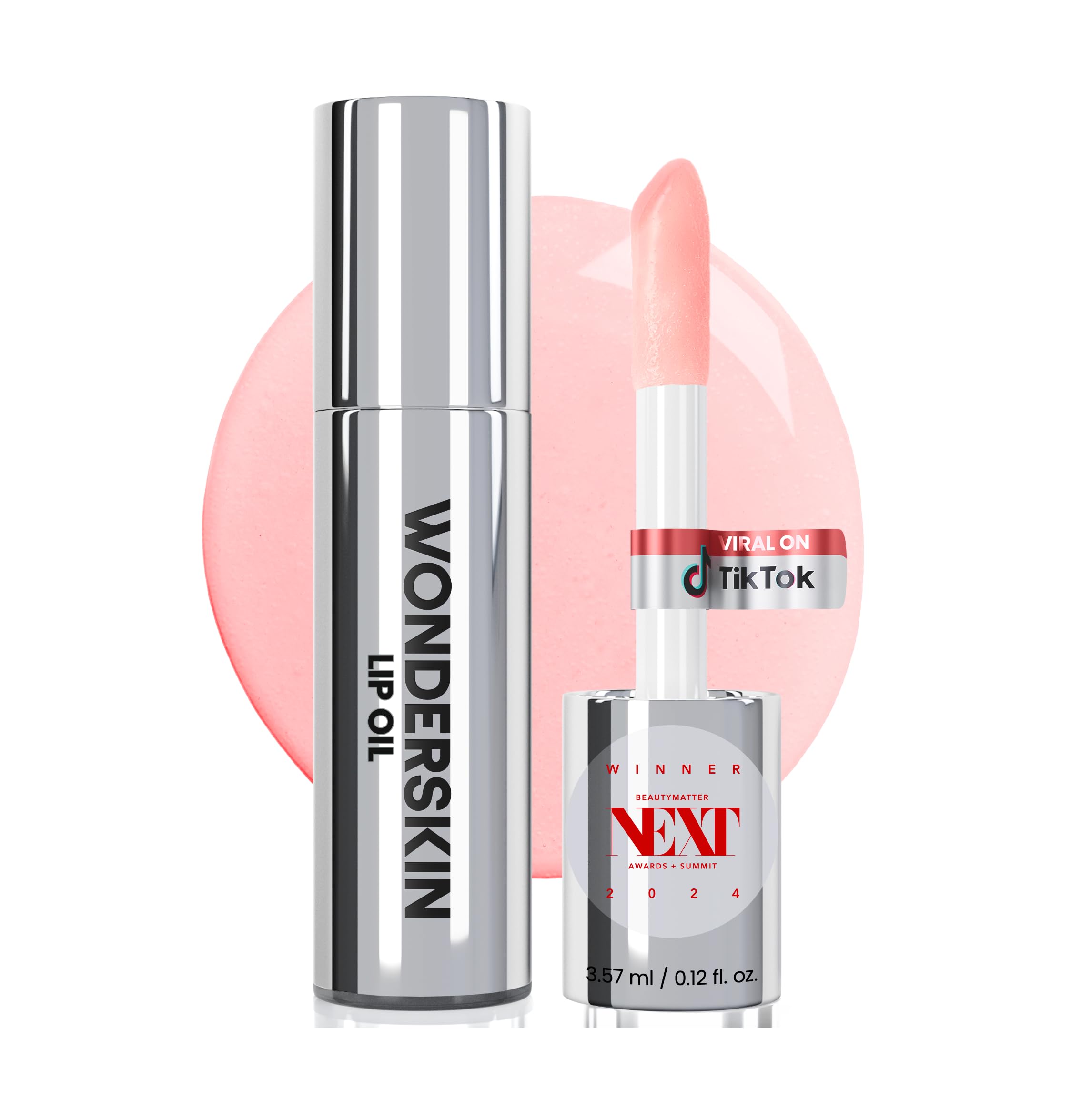 Wonderskin Lip Oil - Lip Rehab Serum Oil, Hydrating and Moisturizing Clear Serum for Dry Lips - Natural, Vegan and Non-sticky (Clear)