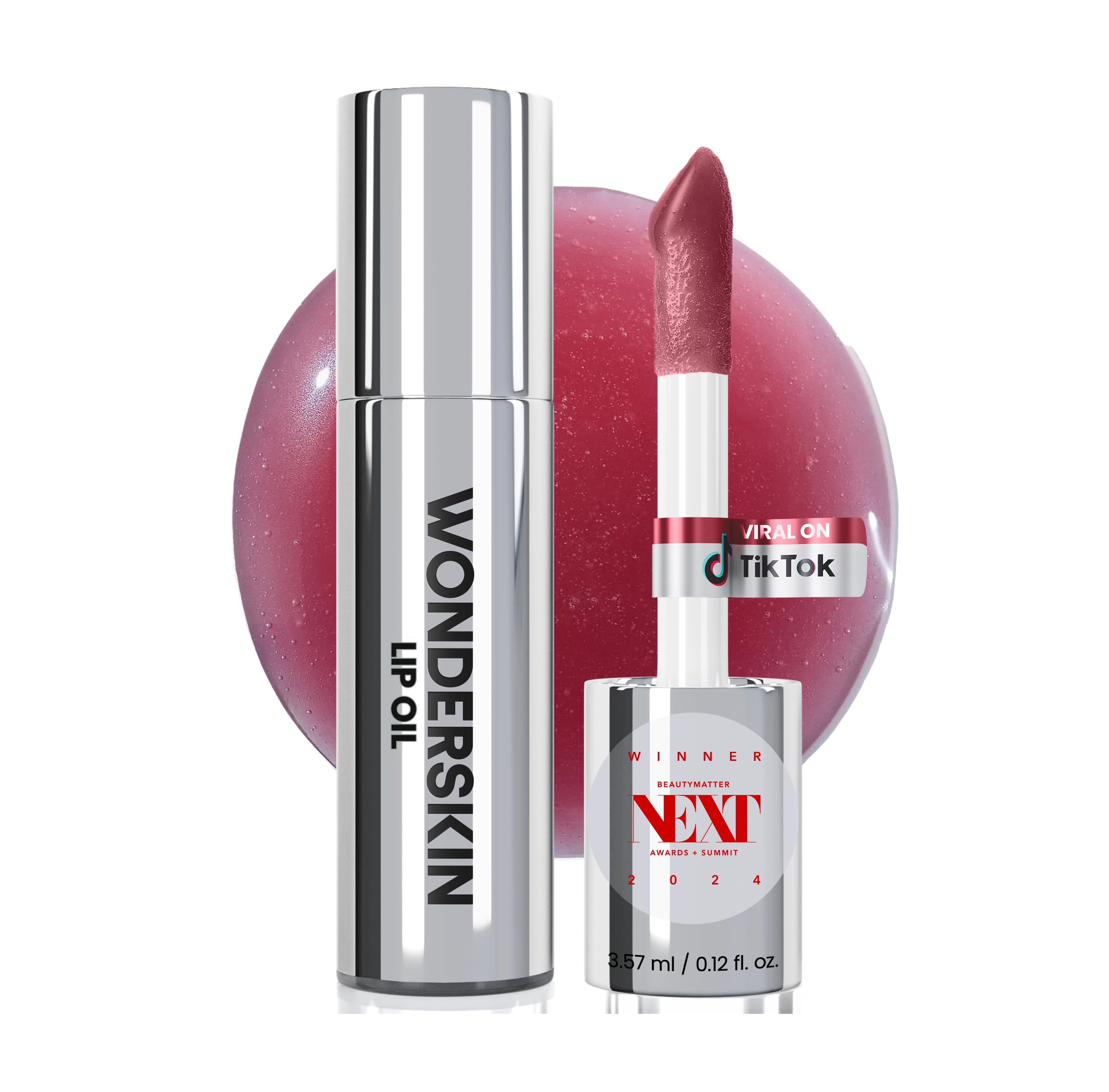 Wonderskin Lip Oil - Lip Rehab Serum Oil, Hydrating and Moisturizing Clear Serum for Dry Lips - Natural, Vegan and Non-sticky (Clear)